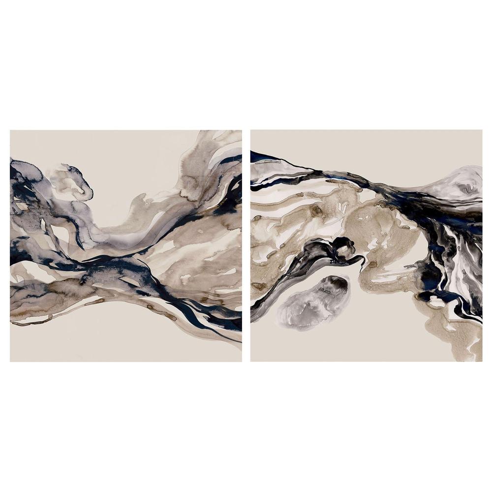 Flowing In Motion, Style A & B, Set Of 2-by-Lera-wall-art-print-canvas-poster-framed-Gioia