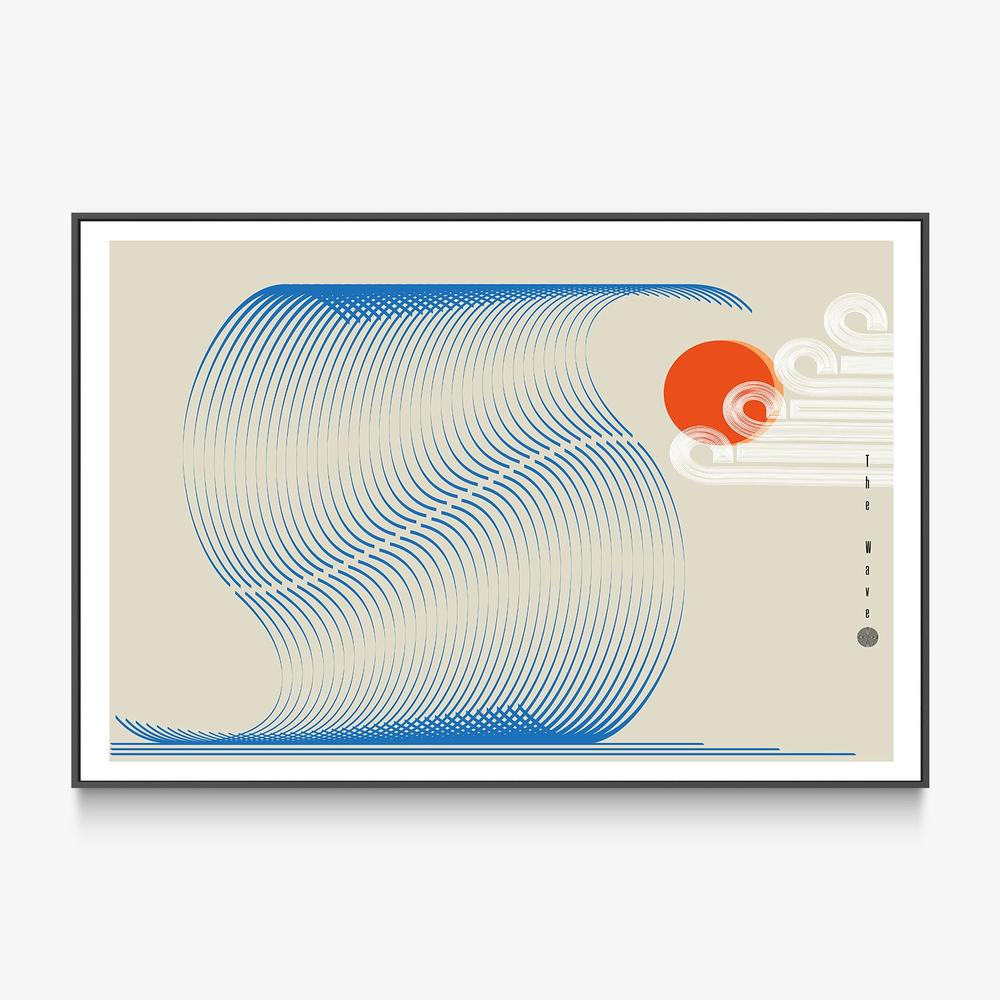 Flowing Sun and Waves-by-Frances Collett-wall-art-print-canvas-poster-framed-Gioia