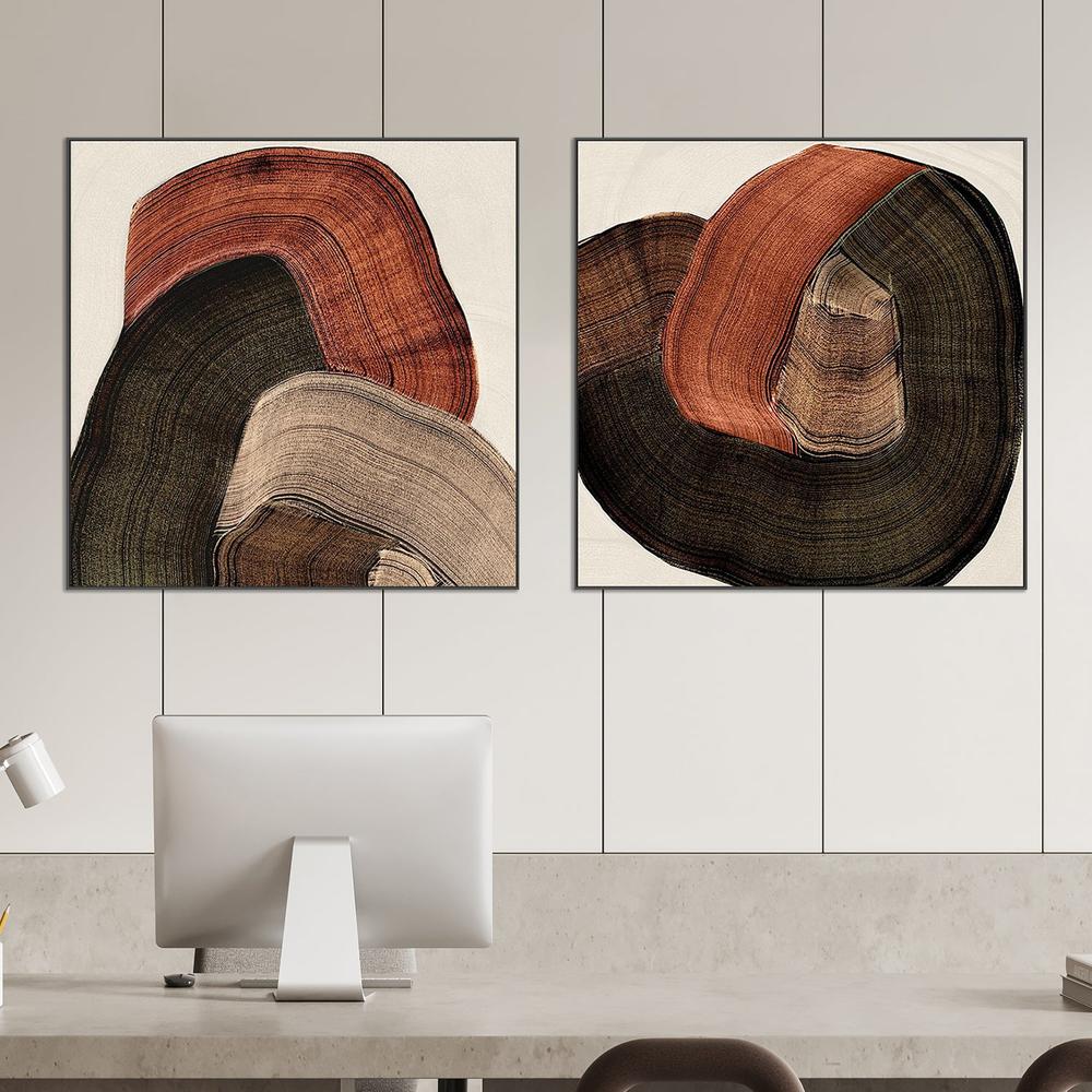 Folded Earth, Style A & B, Set Of 2-by-Emberlight Studio-wall-art-print-canvas-poster-framed-Gioia