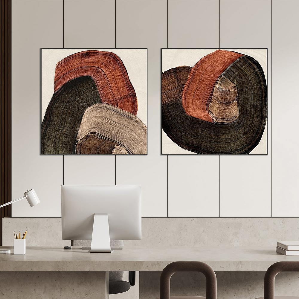 Folded Earth, Style A & B, Set Of 2-by-Emberlight Studio-wall-art-print-canvas-poster-framed-Gioia