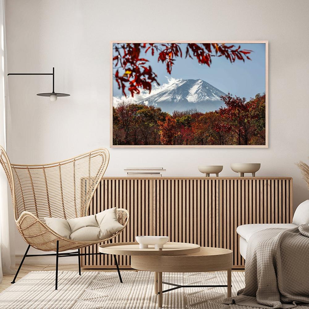 Fuji Autumn Trees-by-Andrew Paranavitana-wall-art-print-canvas-poster-framed-Gioia