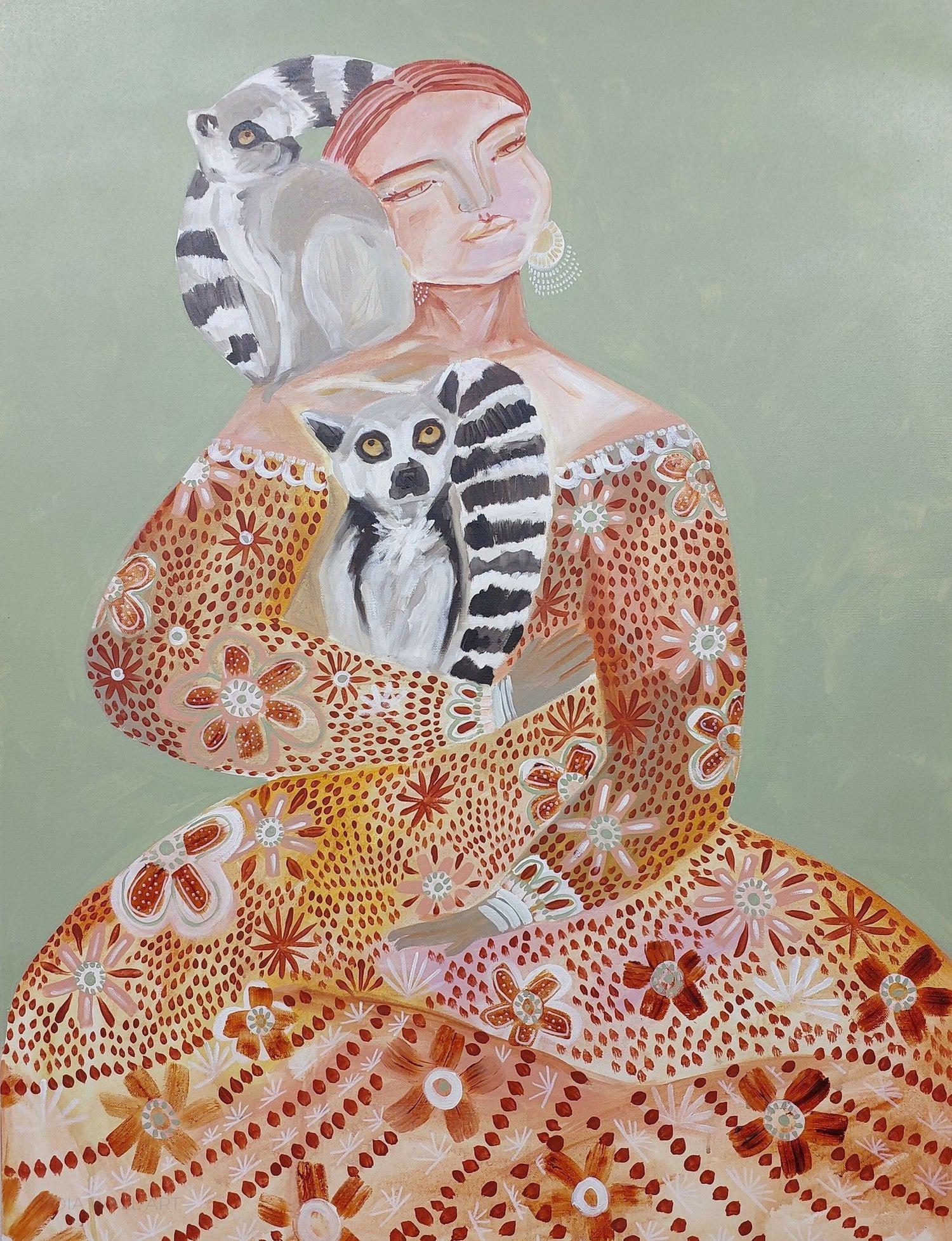 Leah Acrylic On Canvas 76X101Cm By Amanda Skye Original Artwork
