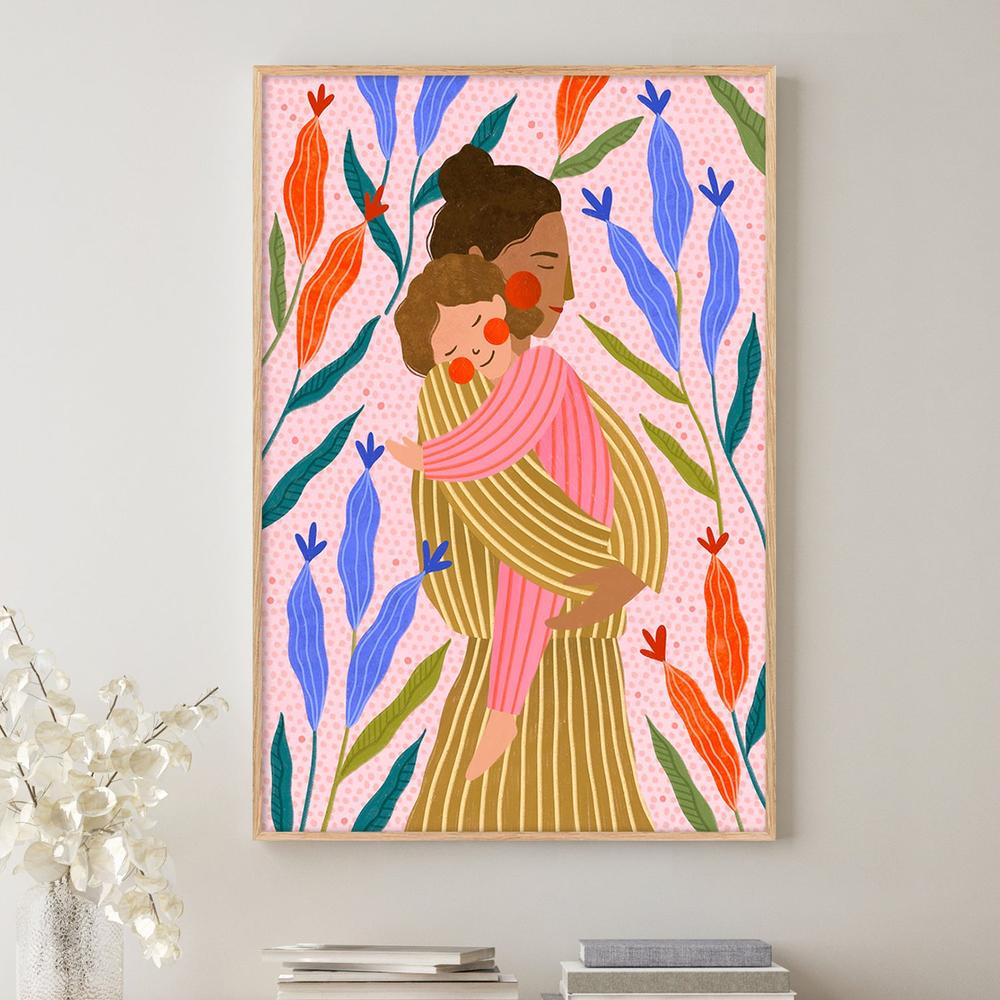 Gentle Mothers Embrace-by-Bea Muller-wall-art-print-canvas-poster-framed-Gioia