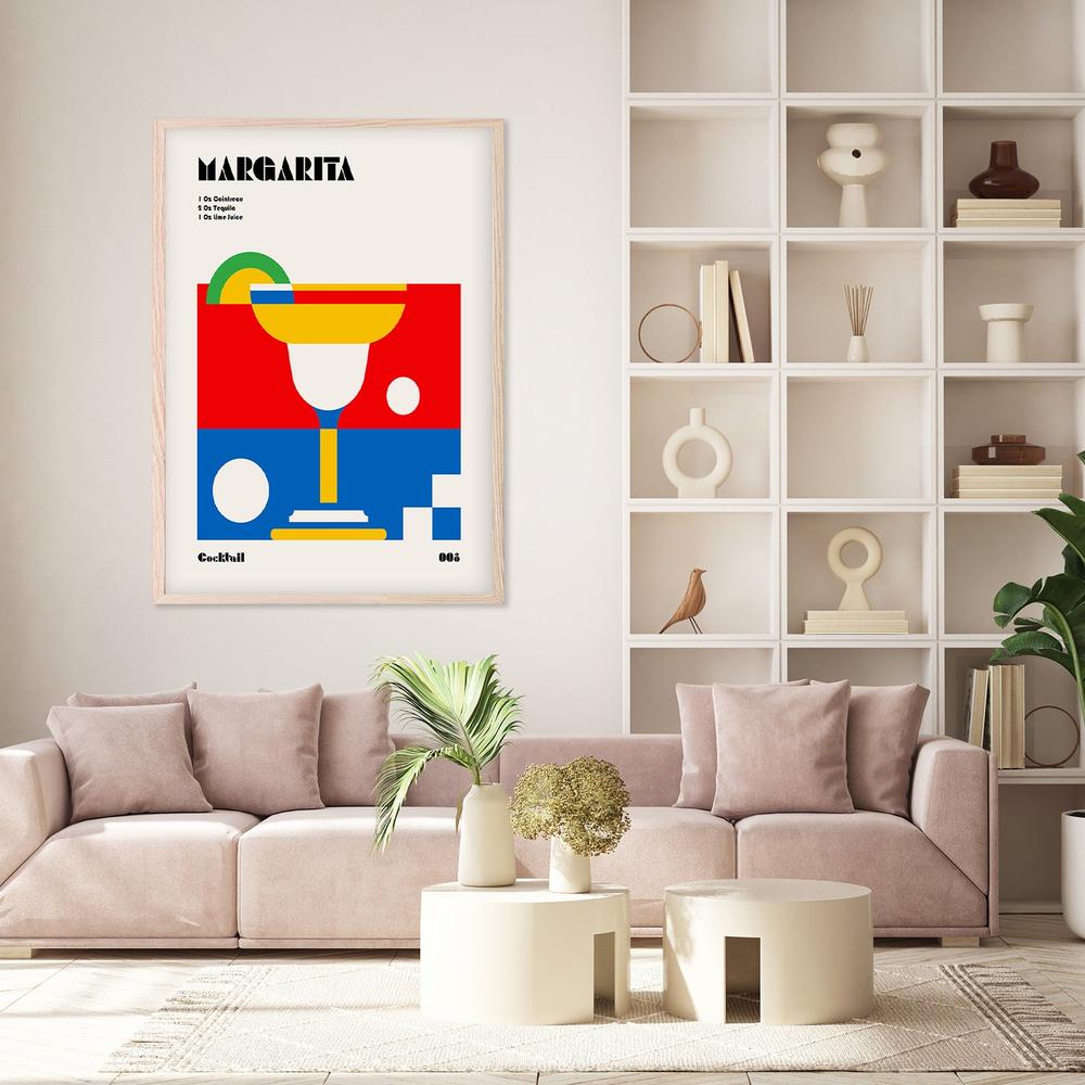 Geometric Margarita Cocktail-by-Retrodrome-wall-art-print-canvas-poster-framed-Gioia