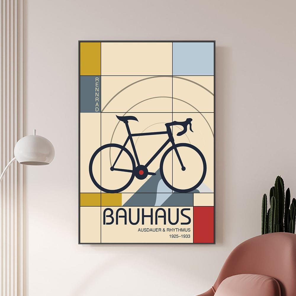 Geometric Racing Bicycle-by-Fadil Roze-wall-art-print-canvas-poster-framed-Gioia