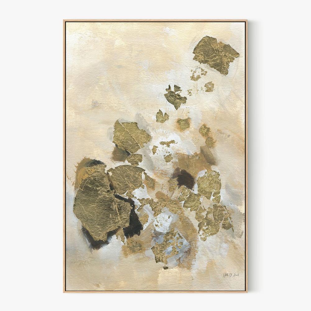 Gold Leaf Abstract-by-Yvette St. Amant-wall-art-print-canvas-poster-framed-Gioia