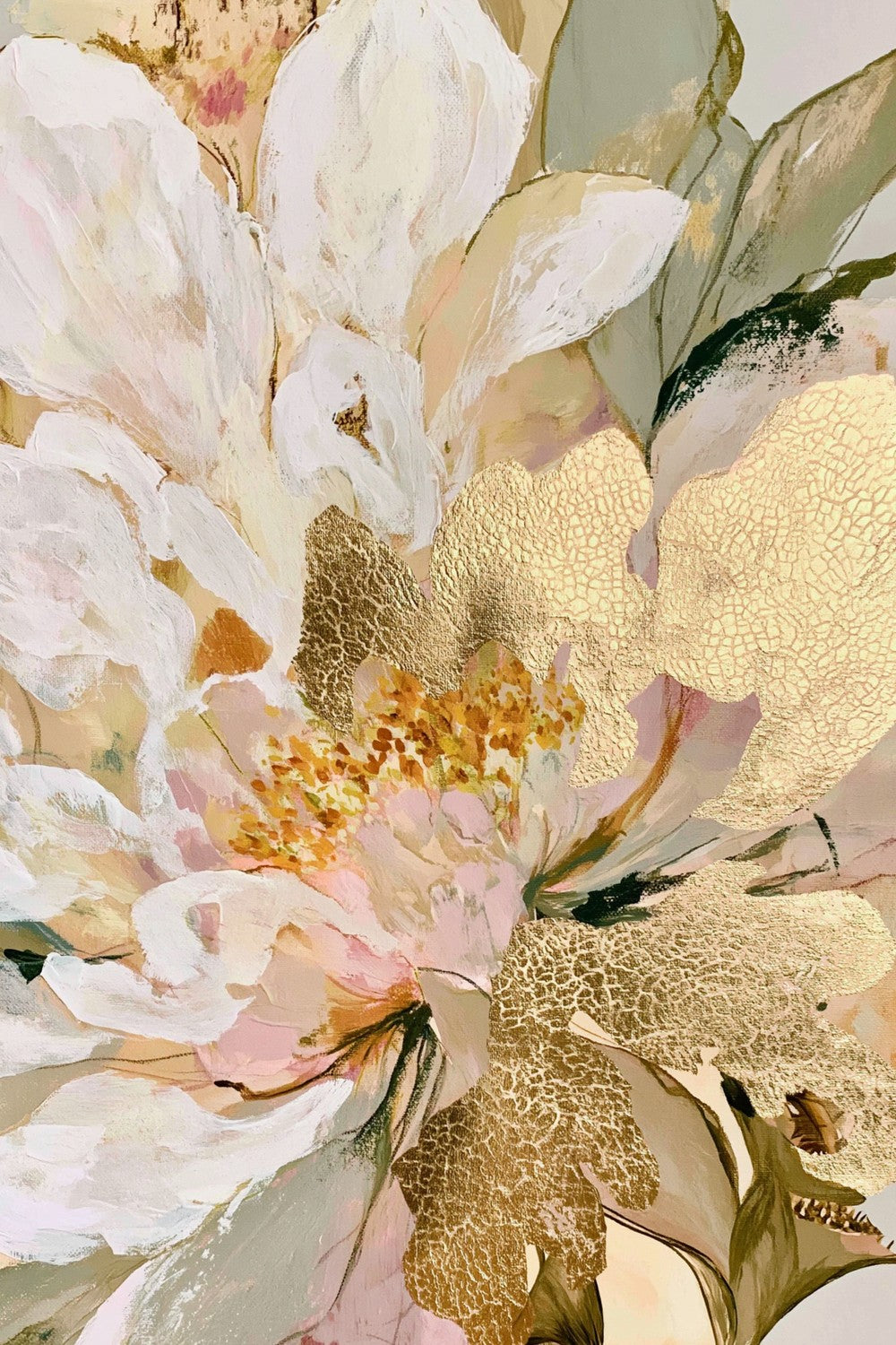 Golden Abstract Bloom-by-Stephanie Jeuffroy-wall-art-print-canvas-poster-framed-Gioia