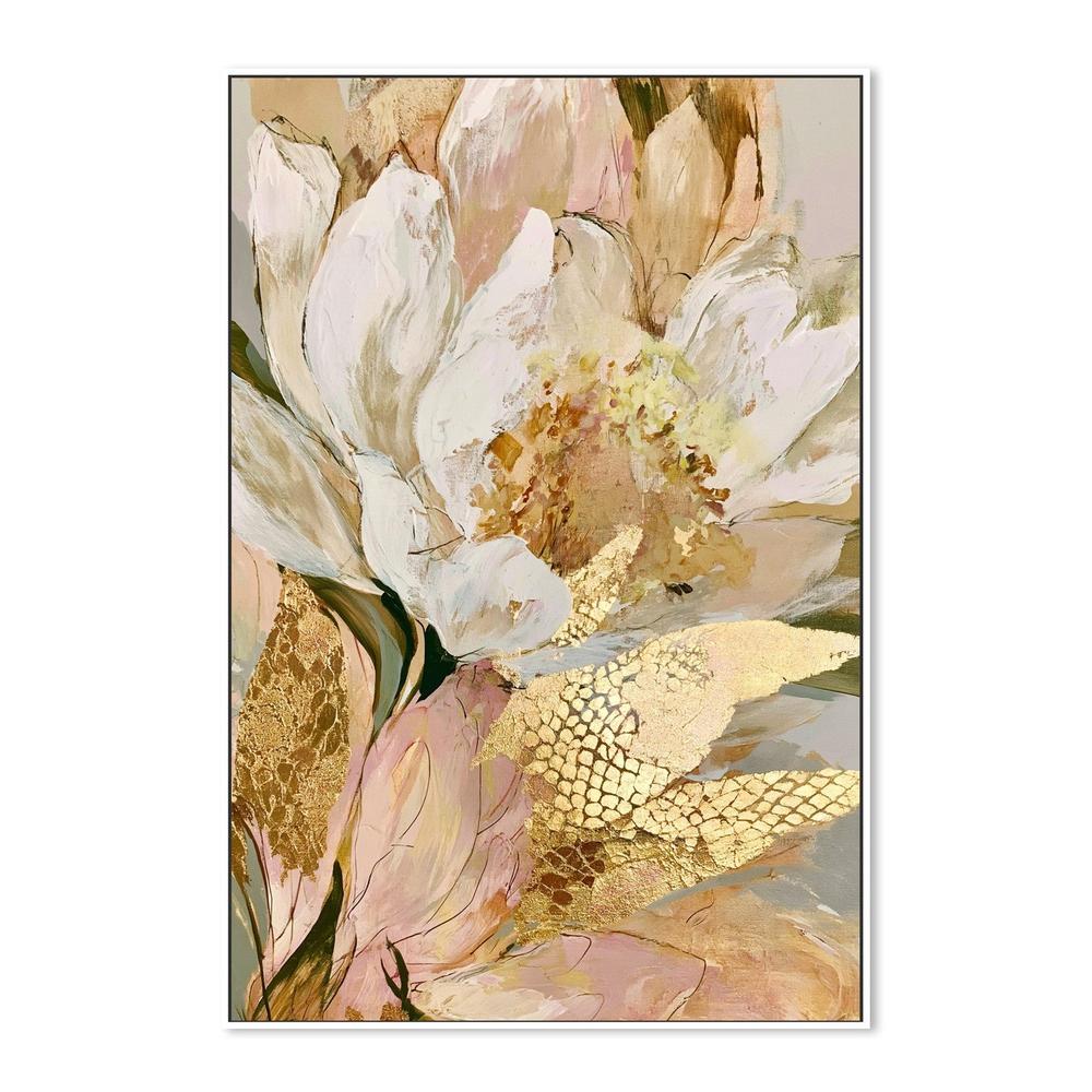 Golden Floral Abstraction-by-Stephanie Jeuffroy-wall-art-print-canvas-poster-framed-Gioia