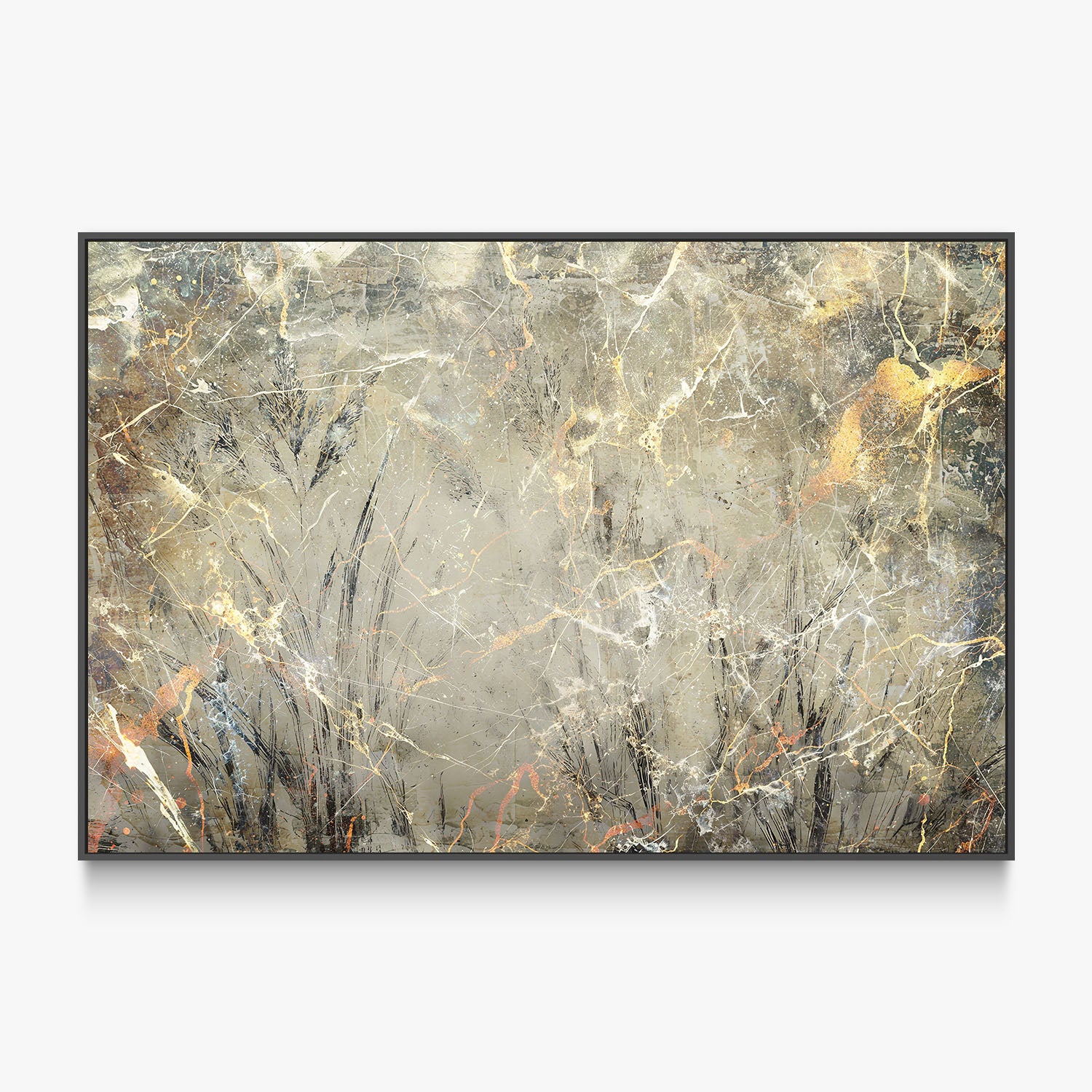 Golden Marble Veins-by-Rafal Kulik-wall-art-print-canvas-poster-framed-Gioia