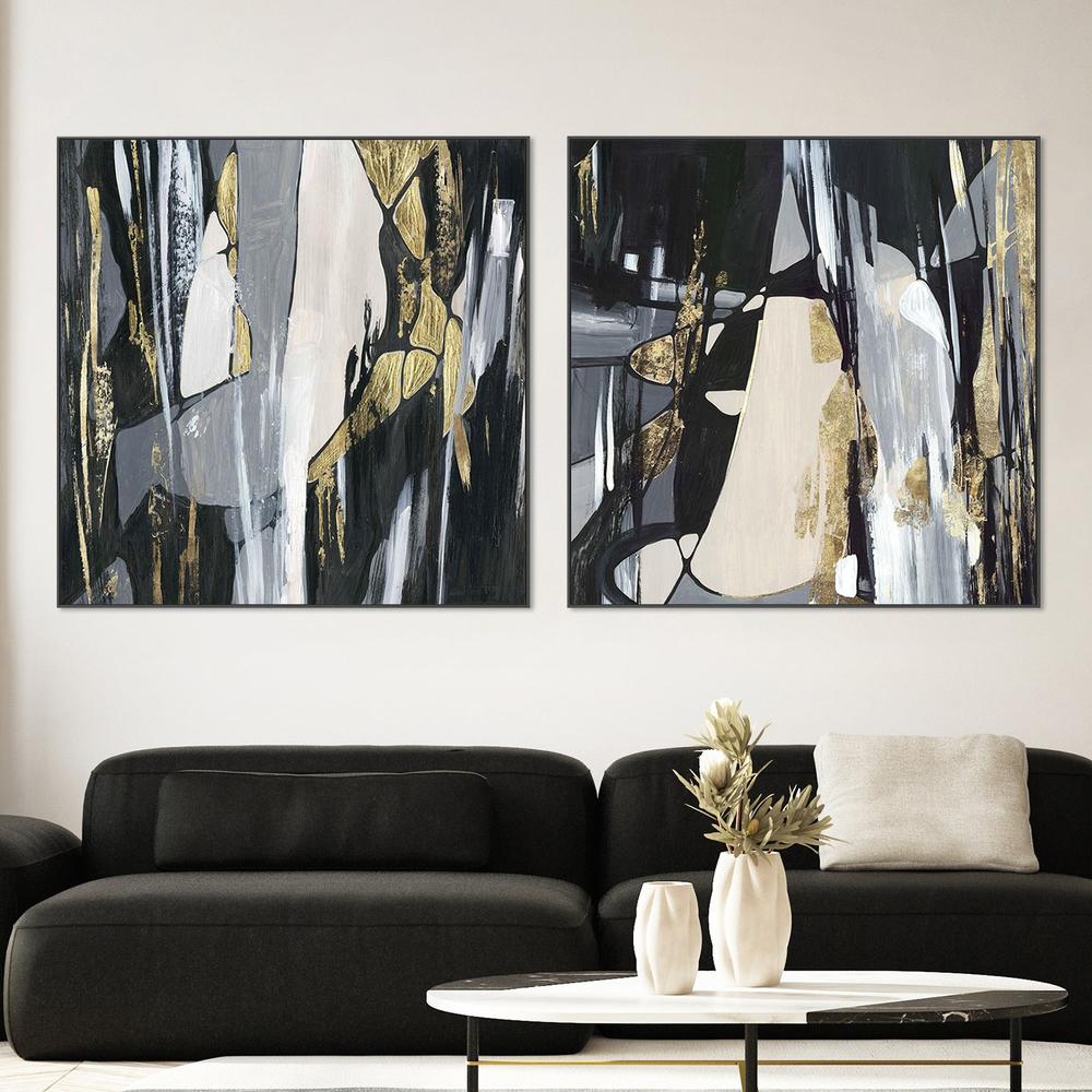 Golden Patches, Style A & B, Set Of 2-by-Lera-wall-art-print-canvas-poster-framed-Gioia