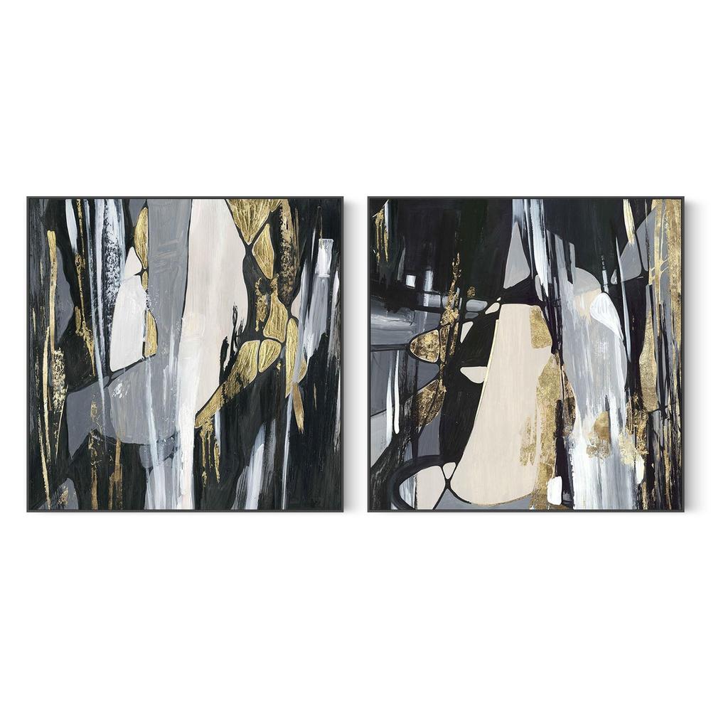 Golden Patches, Style A & B, Set Of 2-by-Lera-wall-art-print-canvas-poster-framed-Gioia