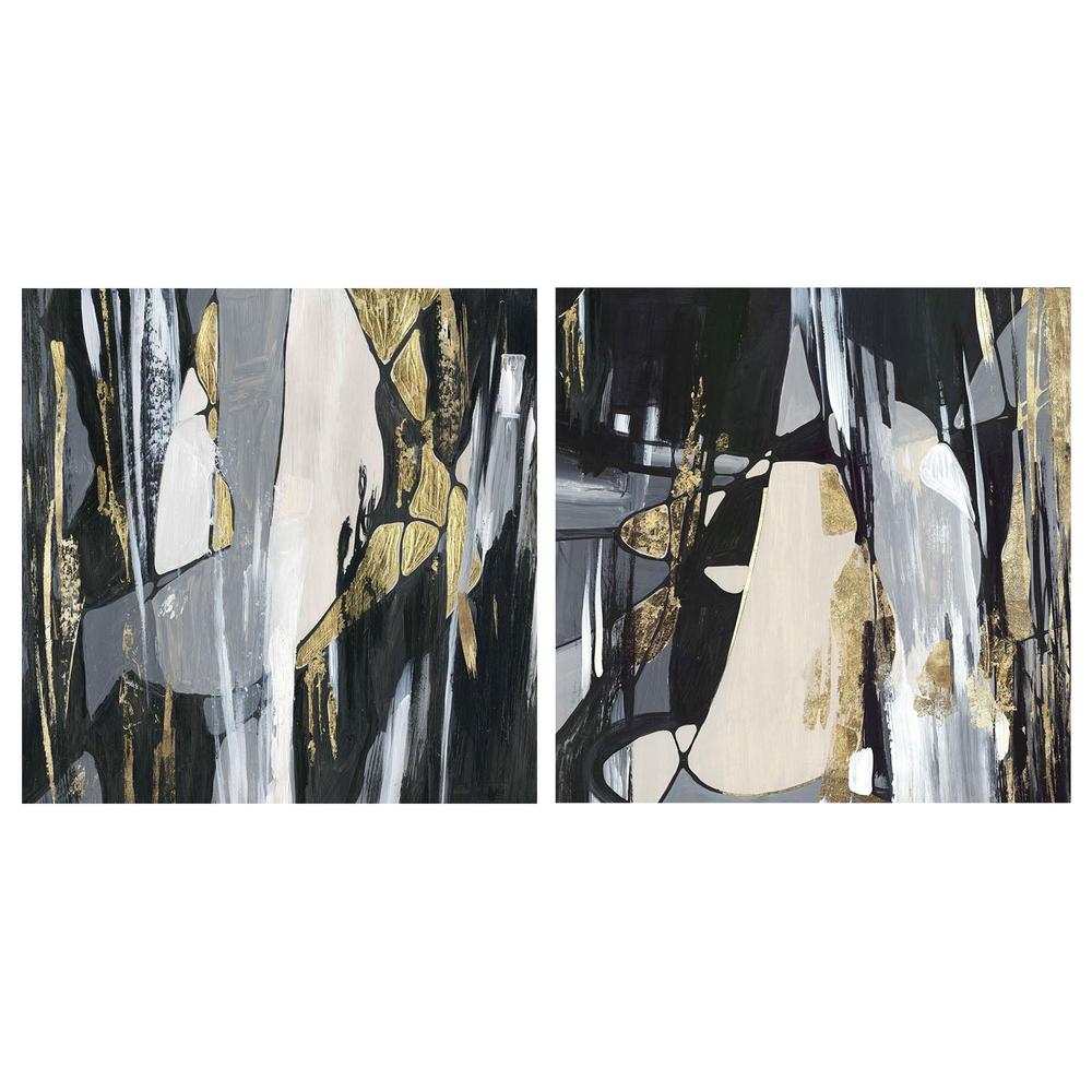 Golden Patches, Style A & B, Set Of 2-by-Lera-wall-art-print-canvas-poster-framed-Gioia