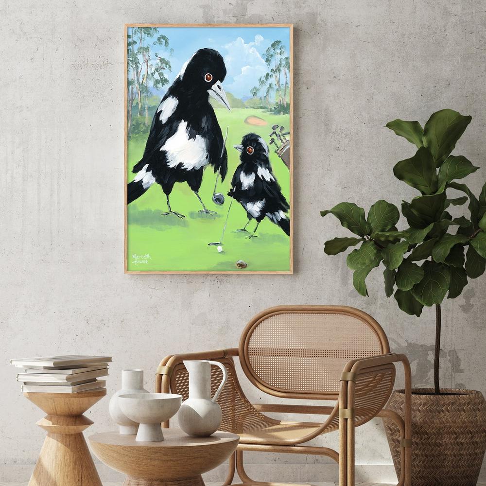 Golf with Dad-by-Meredith Howse-wall-art-print-canvas-poster-framed-Gioia
