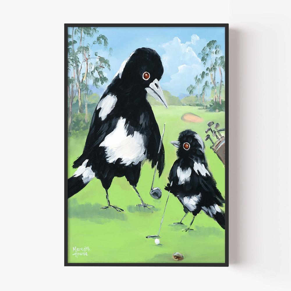Golf with Dad-by-Meredith Howse-wall-art-print-canvas-poster-framed-Gioia