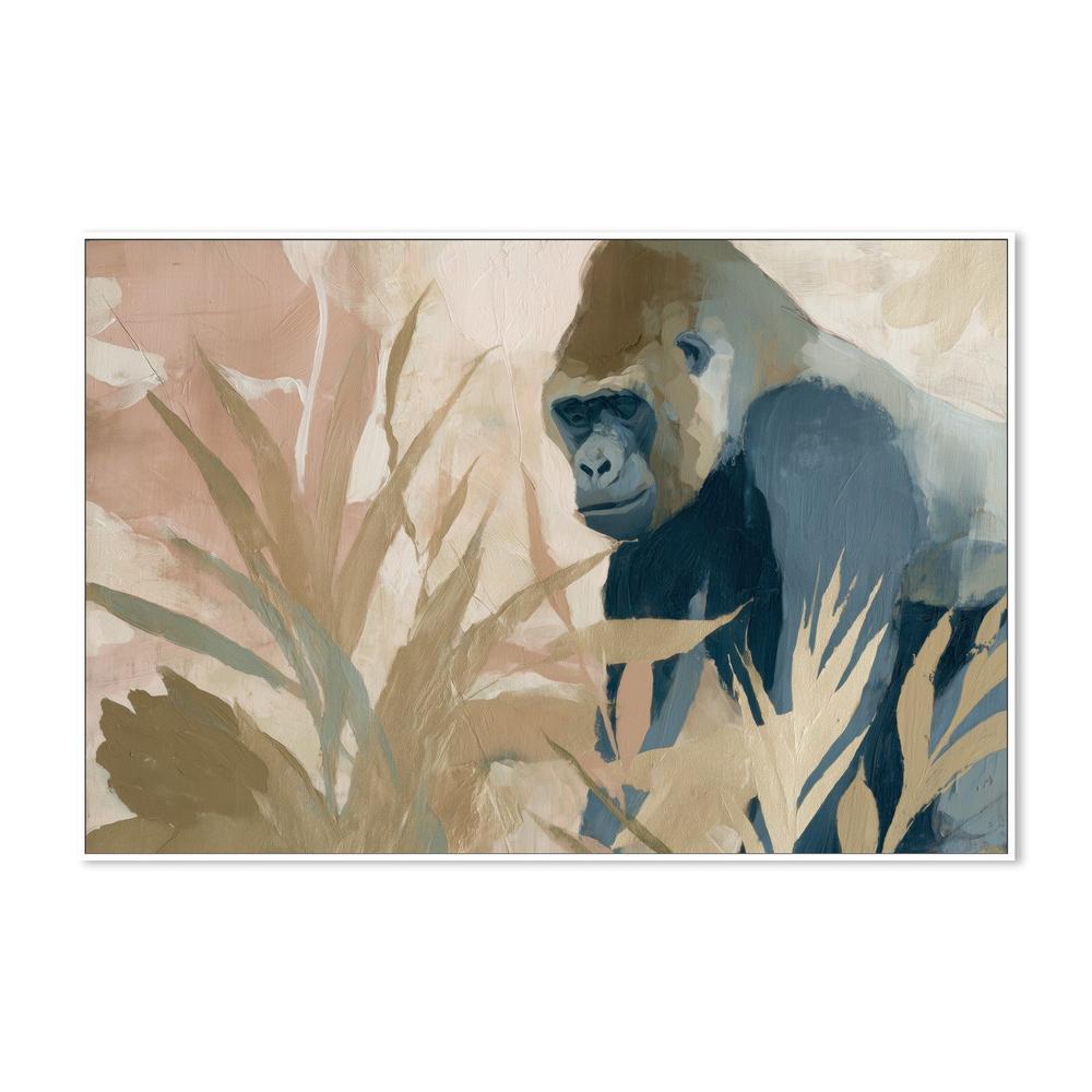 Gorilla Portrait Among Tropical Plants-by-Chromatic Storm Studio-wall-art-print-canvas-poster-framed-Gioia