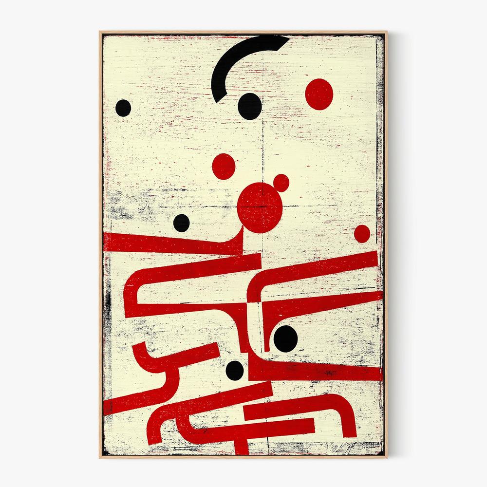 Graphic Red Black Abstract-by-Petr Strnad-wall-art-print-canvas-poster-framed-Gioia
