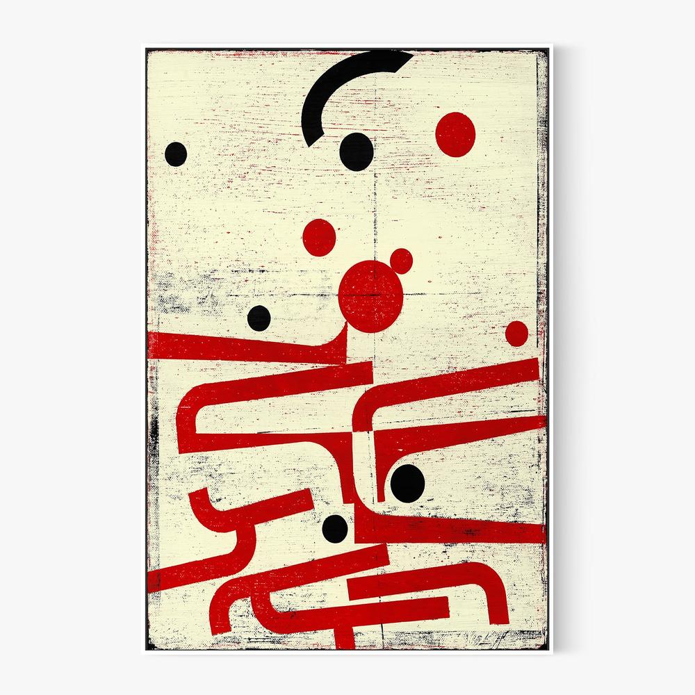Graphic Red Black Abstract-by-Petr Strnad-wall-art-print-canvas-poster-framed-Gioia
