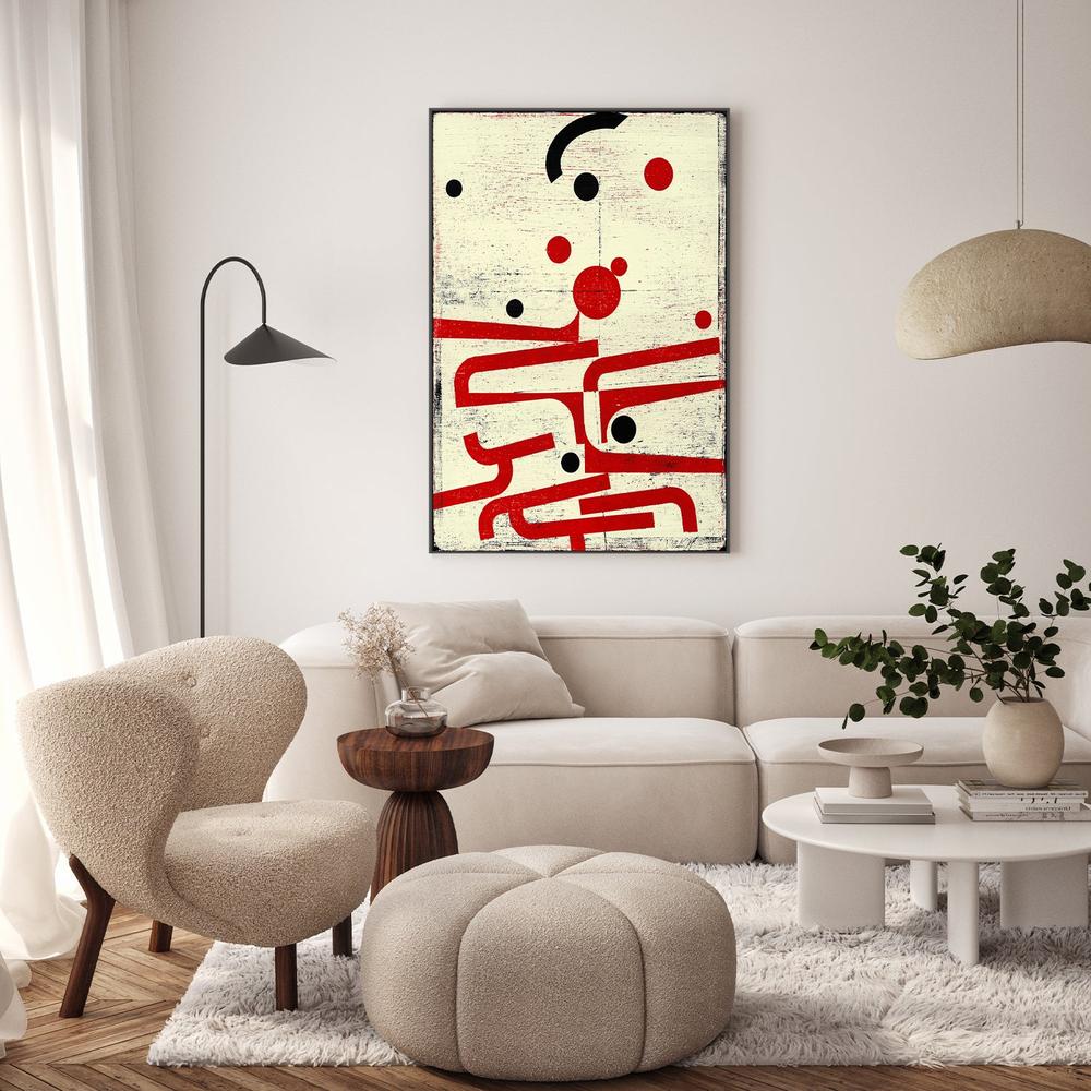 Graphic Red Black Abstract-by-Petr Strnad-wall-art-print-canvas-poster-framed-Gioia