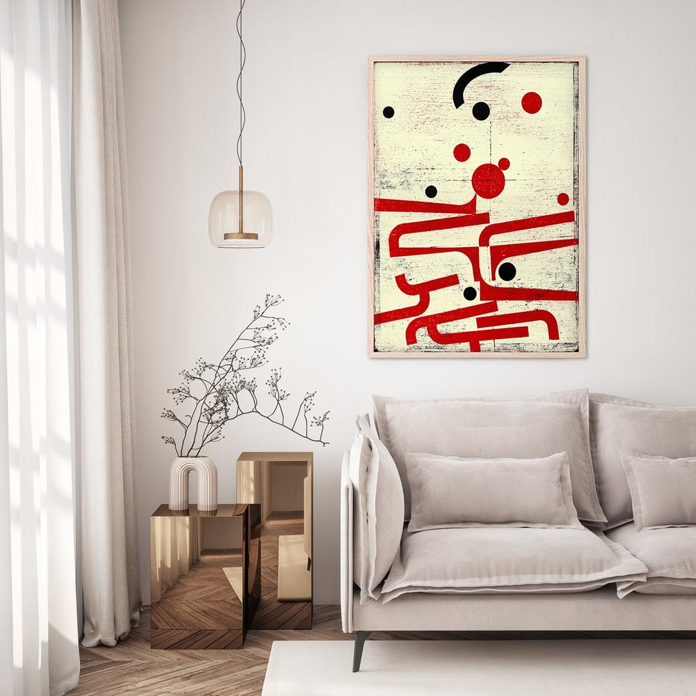 Graphic Red Black Abstract-by-Petr Strnad-wall-art-print-canvas-poster-framed-Gioia