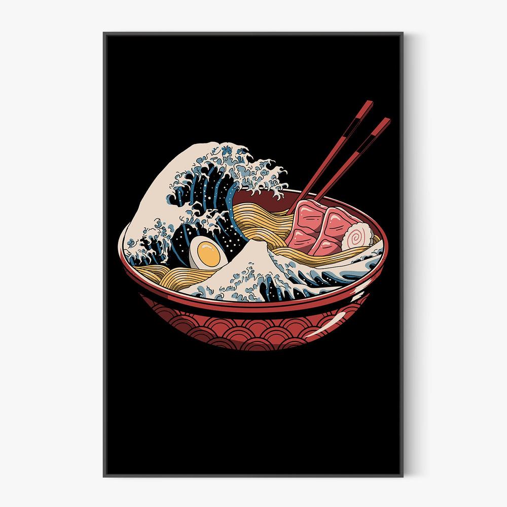 Great Ramen Wave-by-Vincent Trinidad-wall-art-print-canvas-poster-framed-Gioia