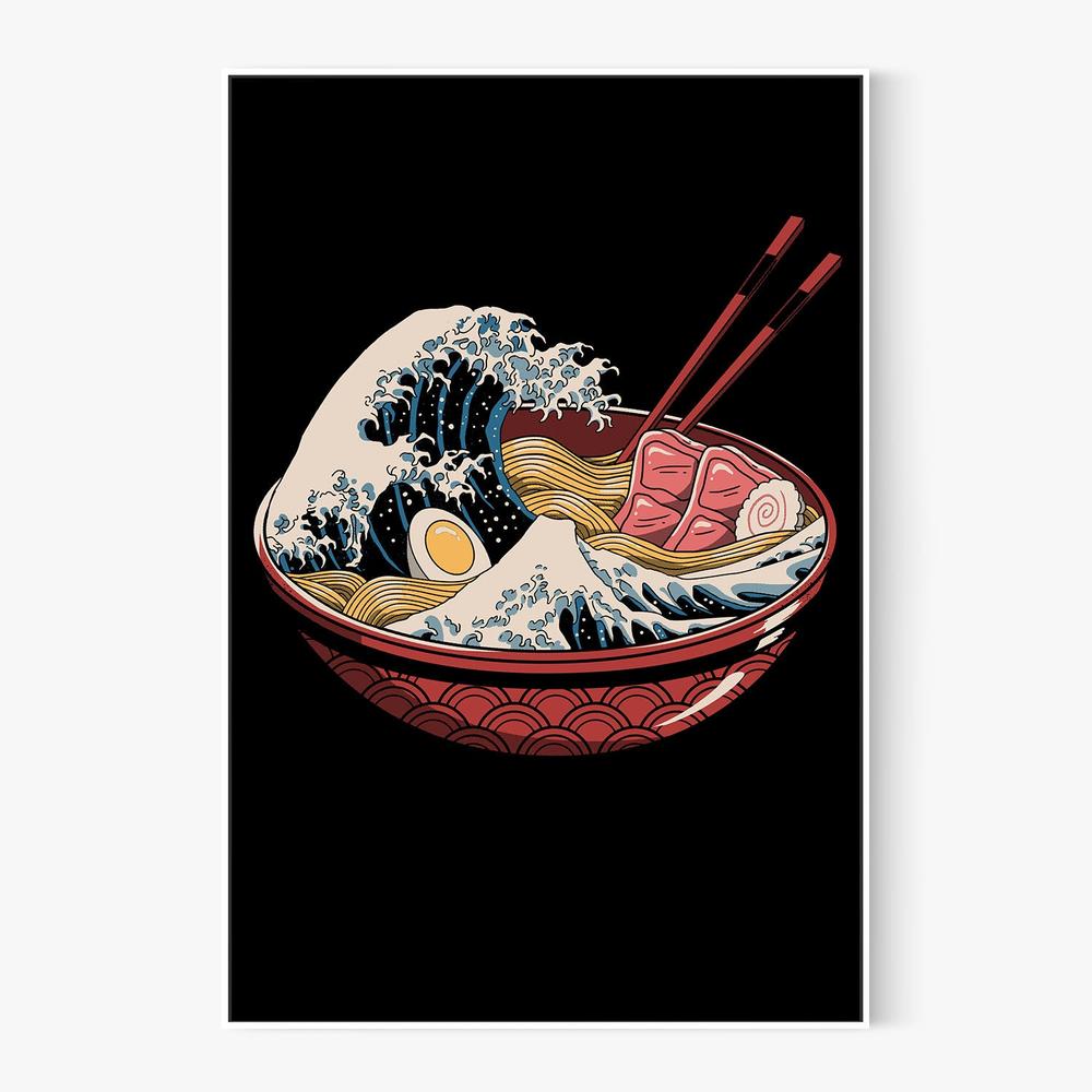 Great Ramen Wave-by-Vincent Trinidad-wall-art-print-canvas-poster-framed-Gioia