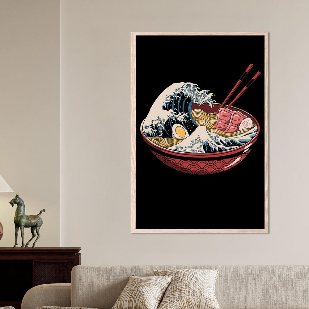 Great Ramen Wave-by-Vincent Trinidad-wall-art-print-canvas-poster-framed-Gioia