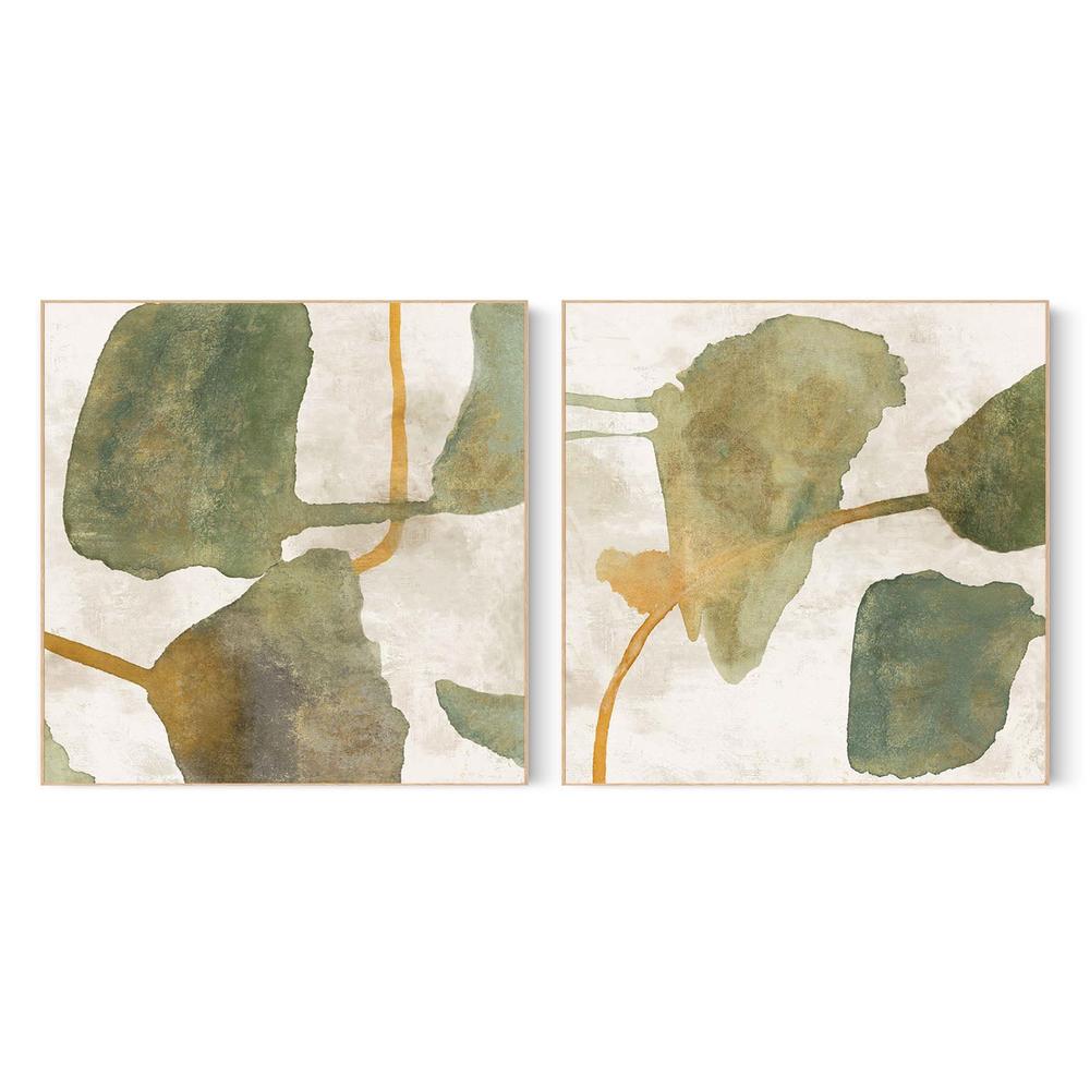 Green Above, Style A & B, Set Of 2-by-Jacob Q-wall-art-print-canvas-poster-framed-Gioia
