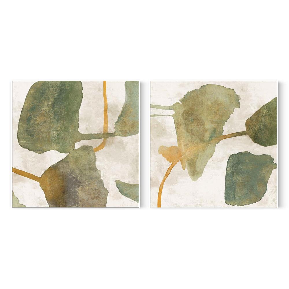 Green Above, Style A & B, Set Of 2-by-Jacob Q-wall-art-print-canvas-poster-framed-Gioia