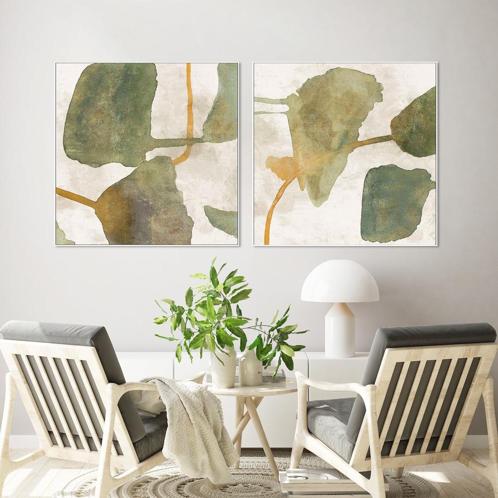 Green Above, Style A & B, Set Of 2-by-Jacob Q-wall-art-print-canvas-poster-framed-Gioia