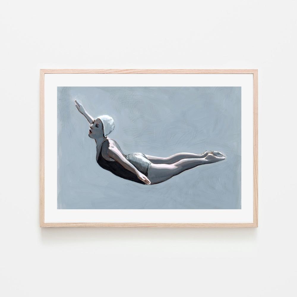 Grey High Diver-by-Sarah Morrissette-wall-art-print-canvas-poster-framed-Gioia