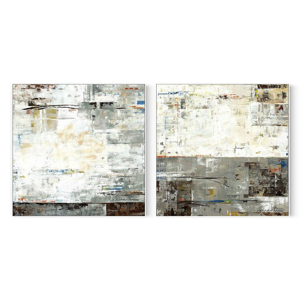 Grey Zone, Style A & B, Set Of 2-by-Lera-wall-art-print-canvas-poster-framed-Gioia