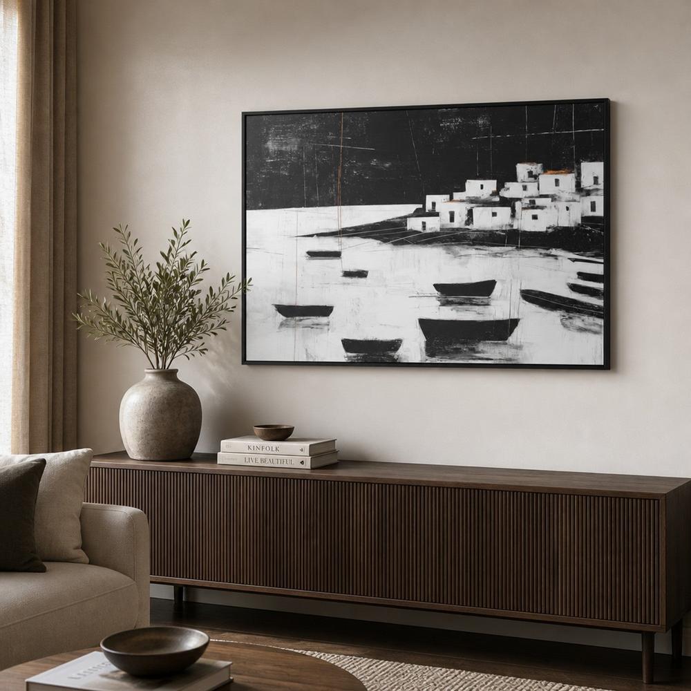 Harbor Night Moorings-by-Chromatic Storm Studio-wall-art-print-canvas-poster-framed-Gioia