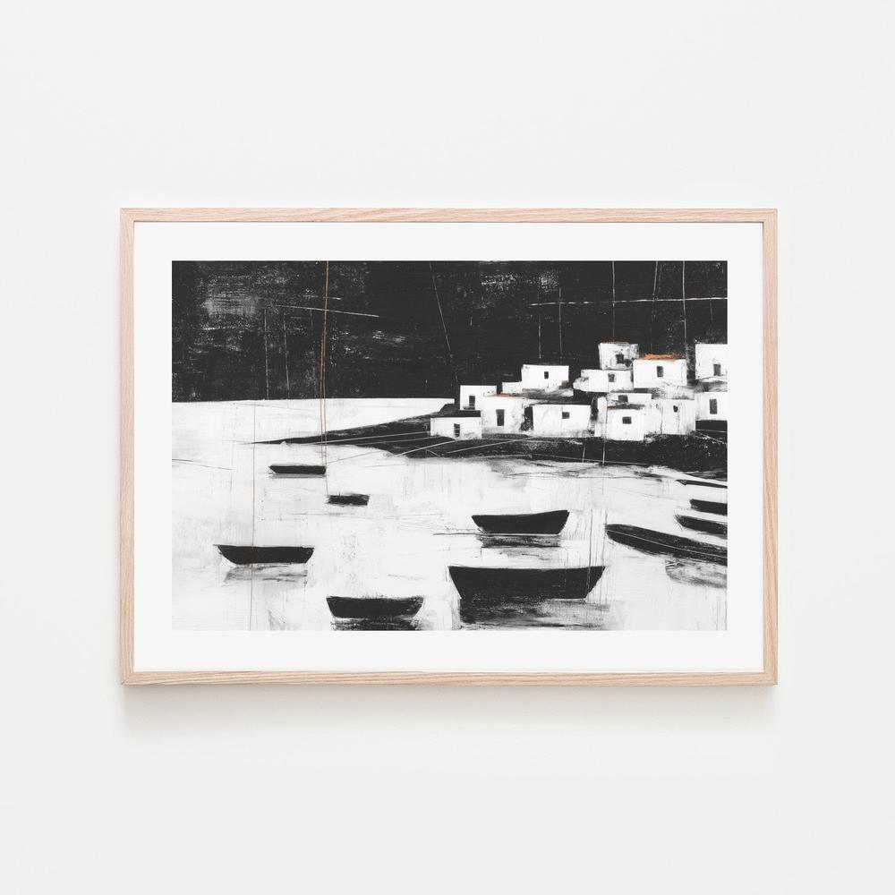Harbor Night Moorings-by-Chromatic Storm Studio-wall-art-print-canvas-poster-framed-Gioia