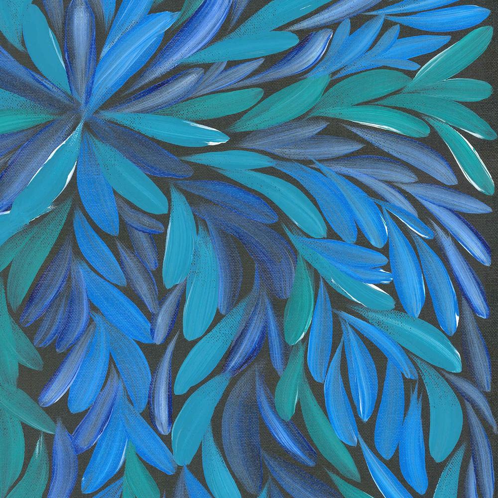 Healing Leaves Blue-by-Emma Rigney-wall-art-print-canvas-poster-framed-Gioia