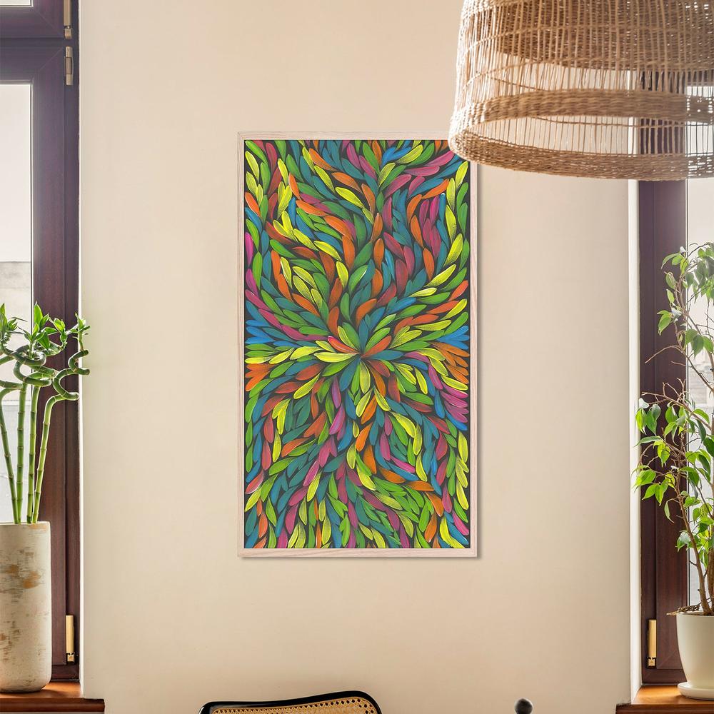 Healing Leaves Colourful-by-Emma Rigney-wall-art-print-canvas-poster-framed-Gioia