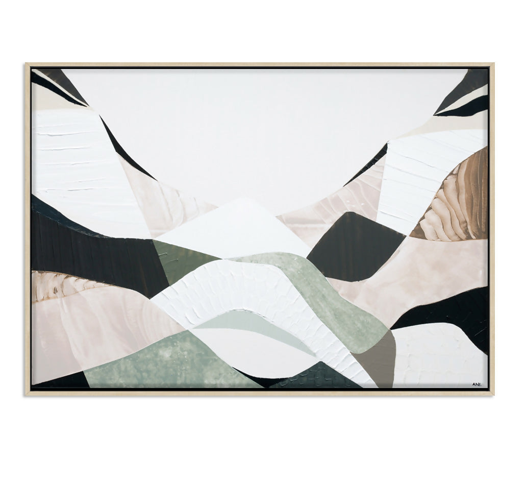 Great Dividing Ranges 2 Framed Canvas Oak Jpeg