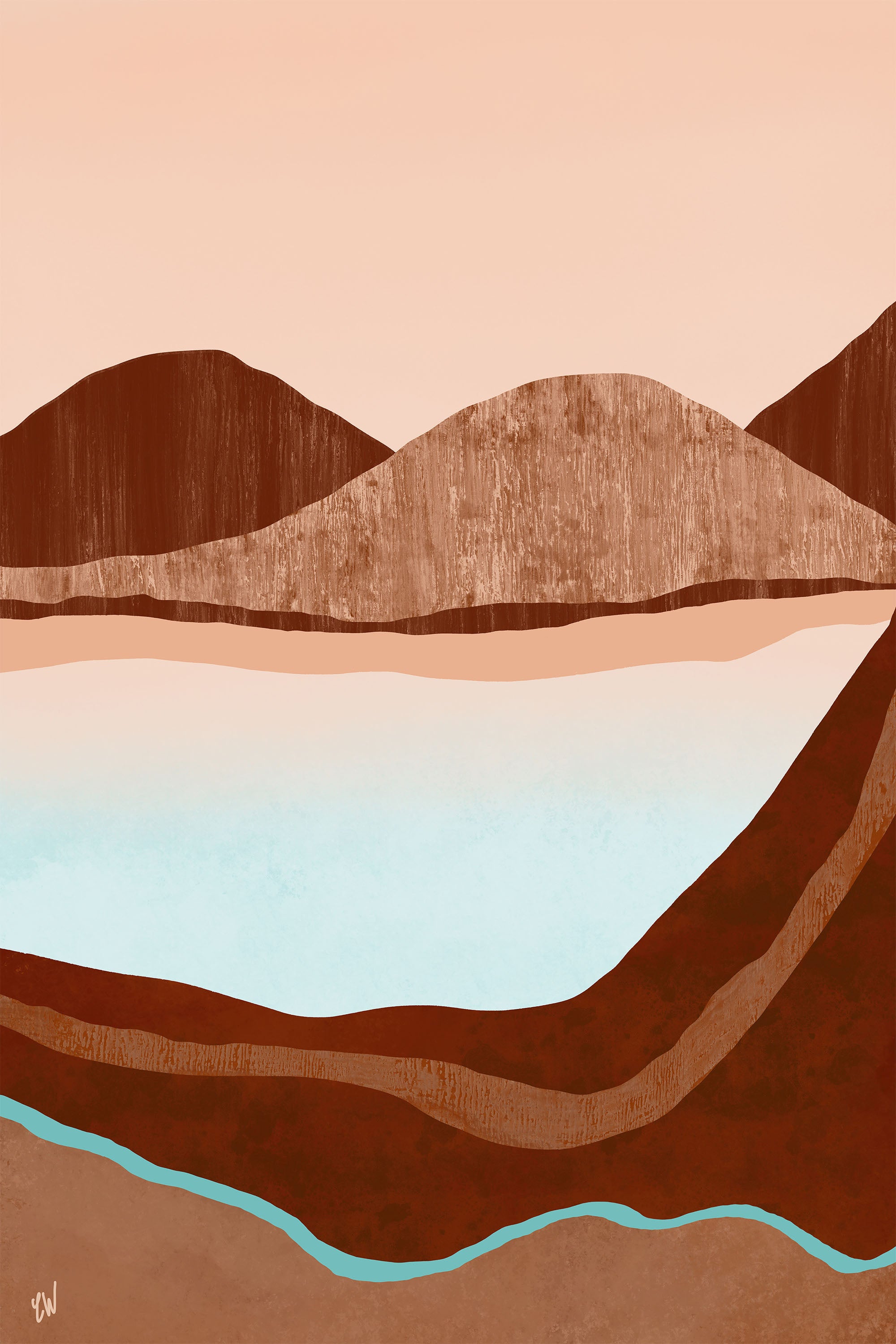 Hidden Inlet-by-Carrie Welsh-wall-art-print-canvas-poster-framed-Gioia