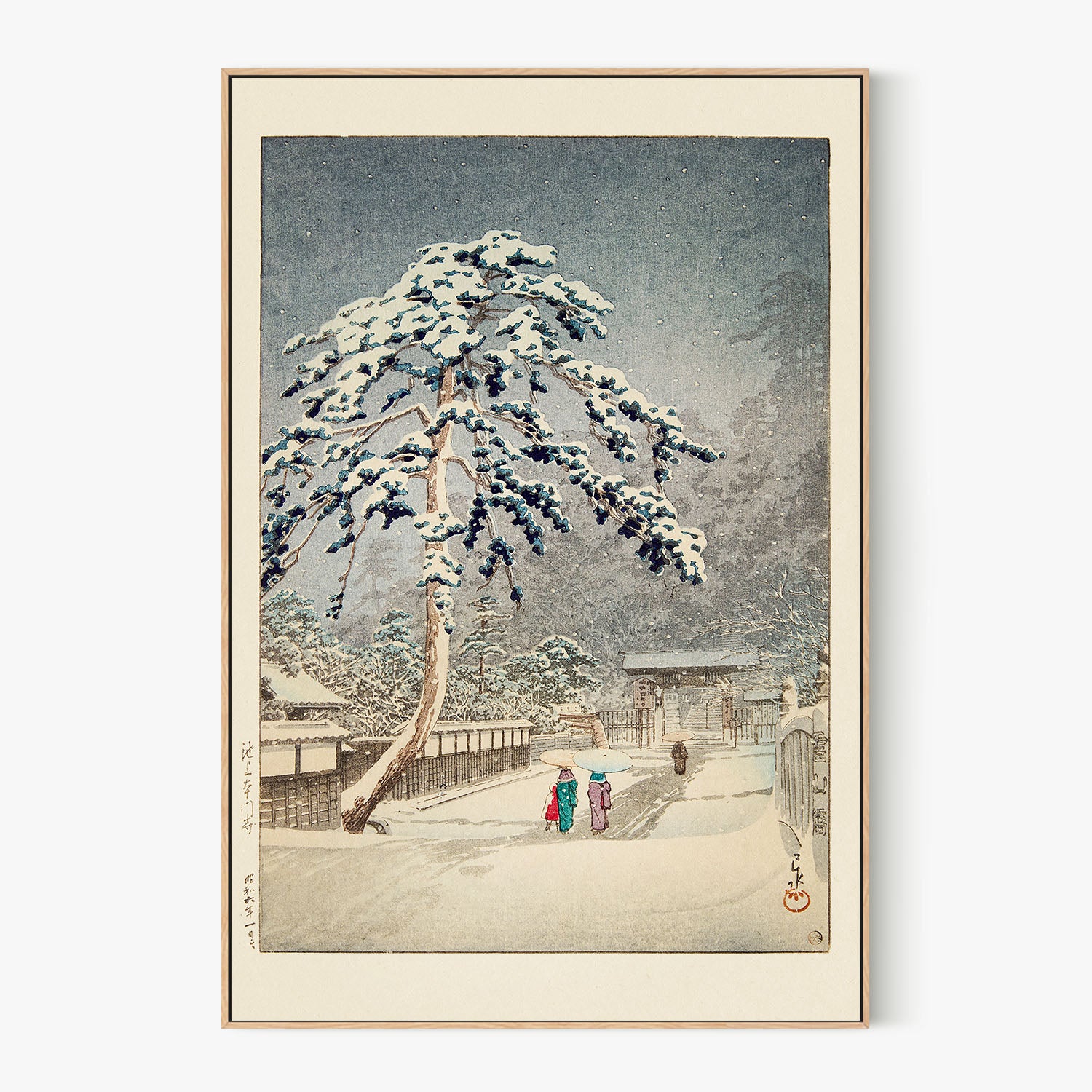 Ikegami Honmonji (honmon Temple Ikegami) 1931-by-Kawase Hasui-wall-art-print-canvas-poster-framed-Gioia