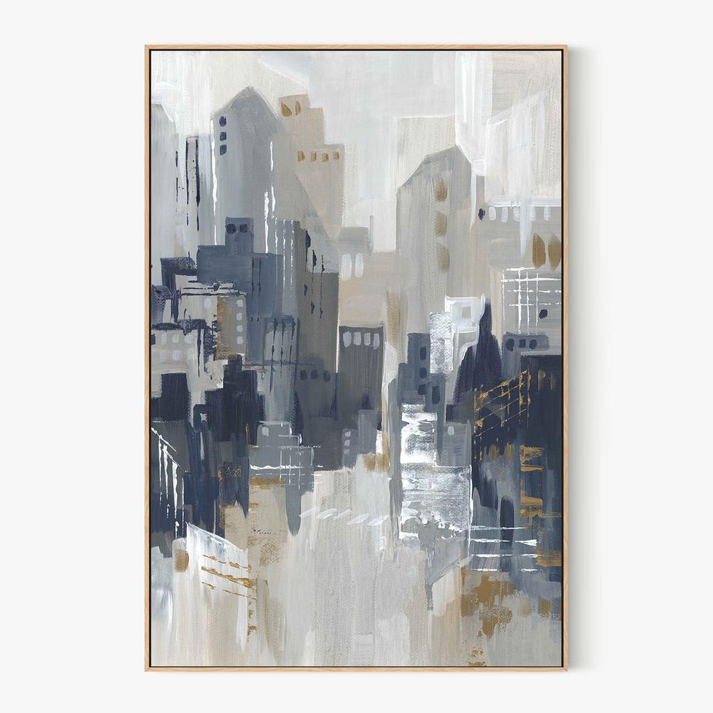 Indigo City, Style A-by-Lera-wall-art-print-canvas-poster-framed-Gioia