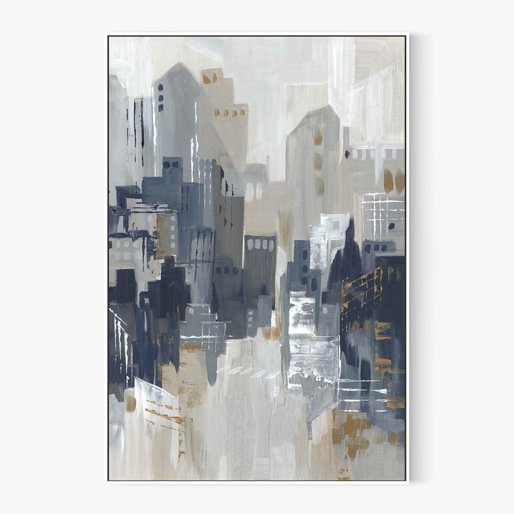Indigo City, Style A-by-Lera-wall-art-print-canvas-poster-framed-Gioia