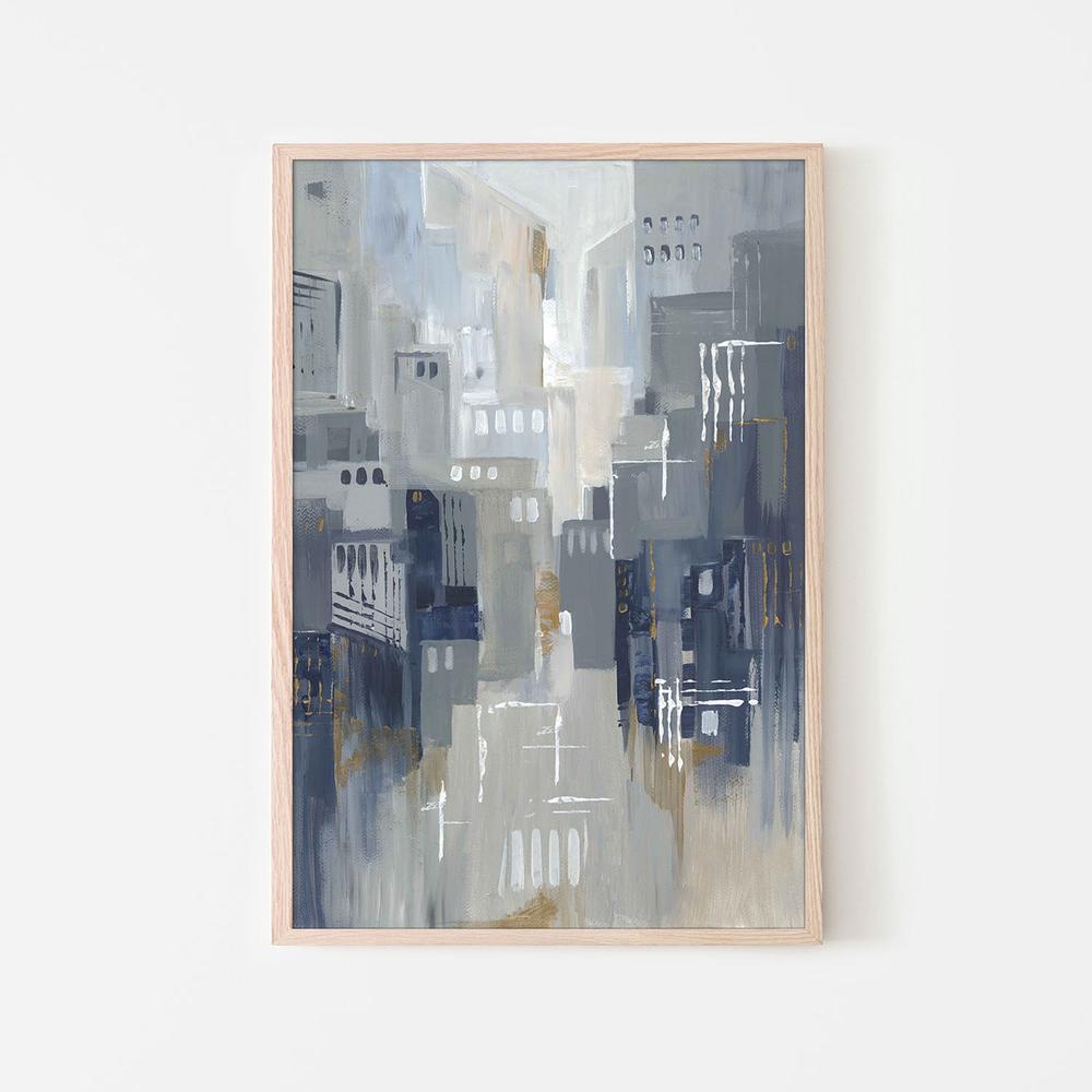 Indigo City, Style B-by-Lera-wall-art-print-canvas-poster-framed-Gioia