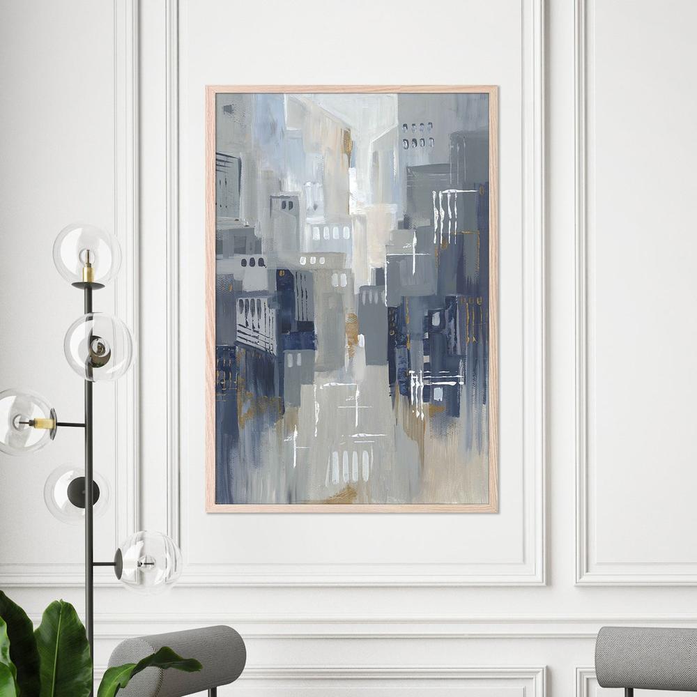 Indigo City, Style B-by-Lera-wall-art-print-canvas-poster-framed-Gioia