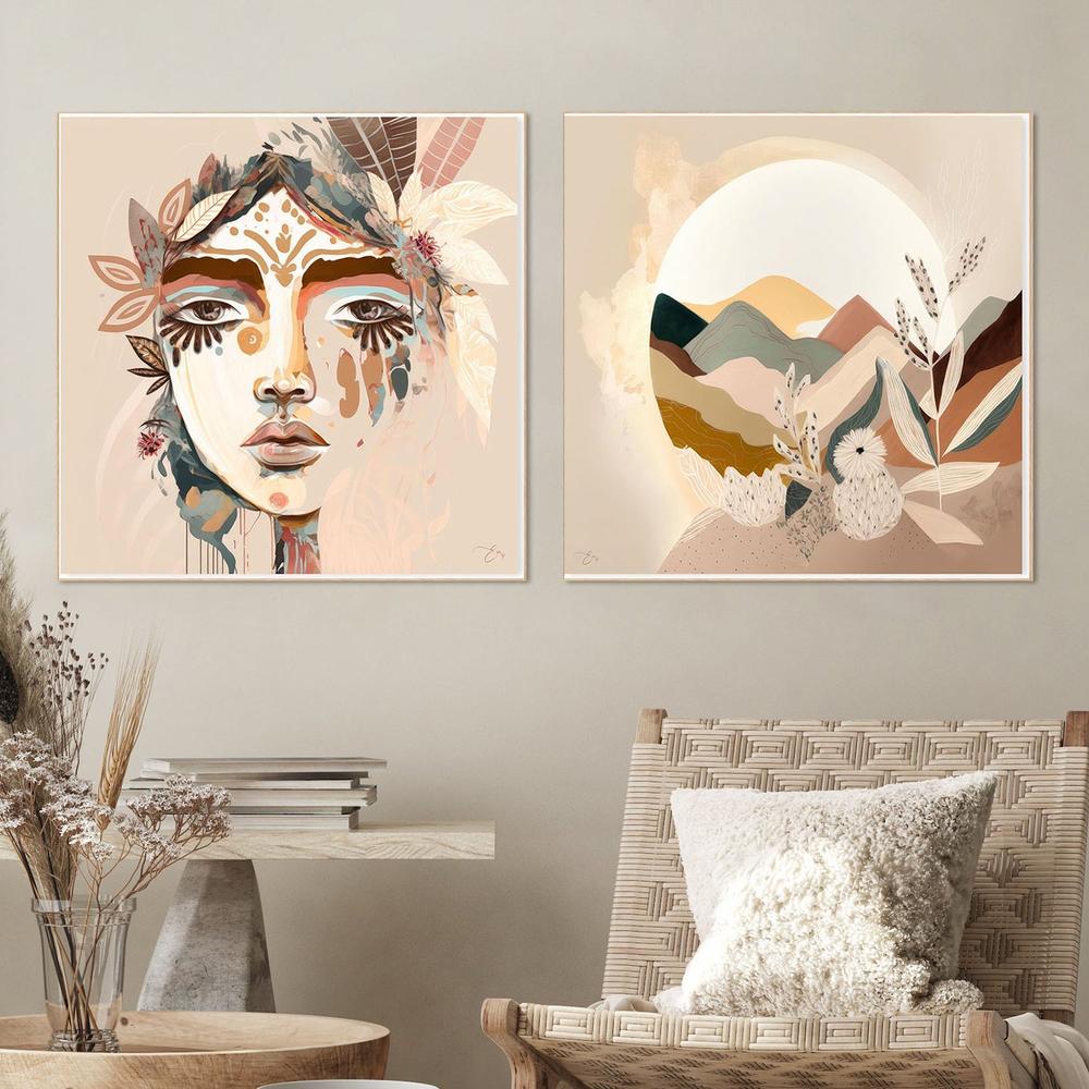 Ivy & Ivy Abstract, Set Of 2-by-Bella Eve-wall-art-print-canvas-poster-framed-Gioia