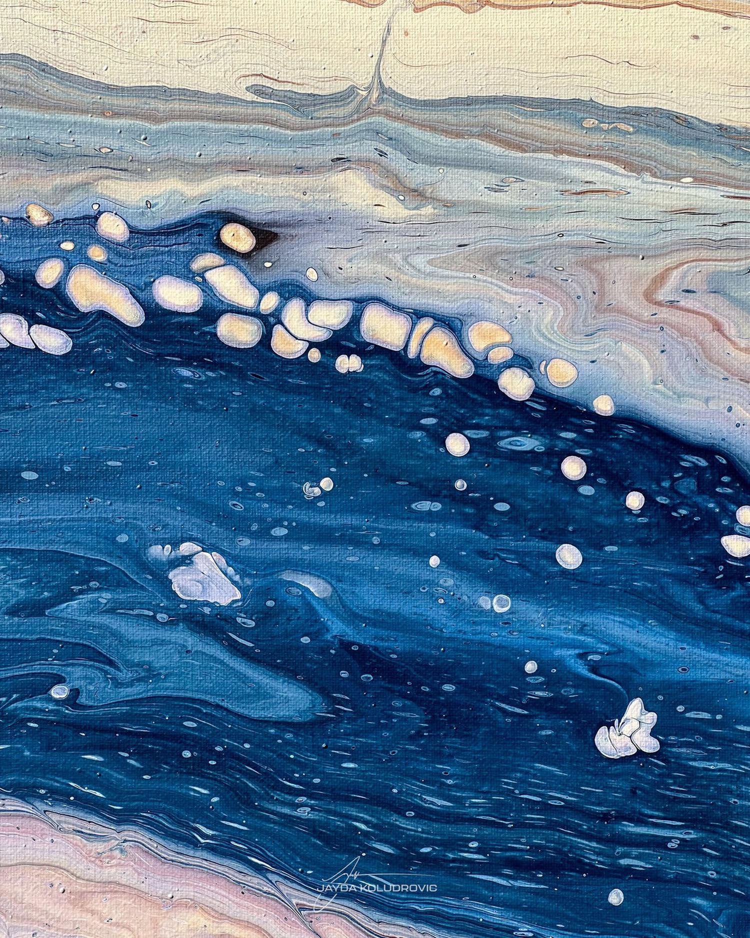 Sahara Whispers, Original Mixed Media By Jayda Koludrovic