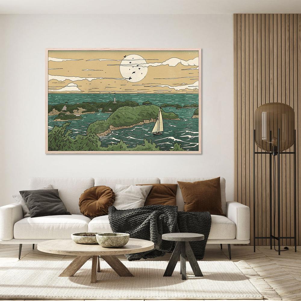 Japanese Islands Lighthouse-by-Nicholas-wall-art-print-canvas-poster-framed-Gioia