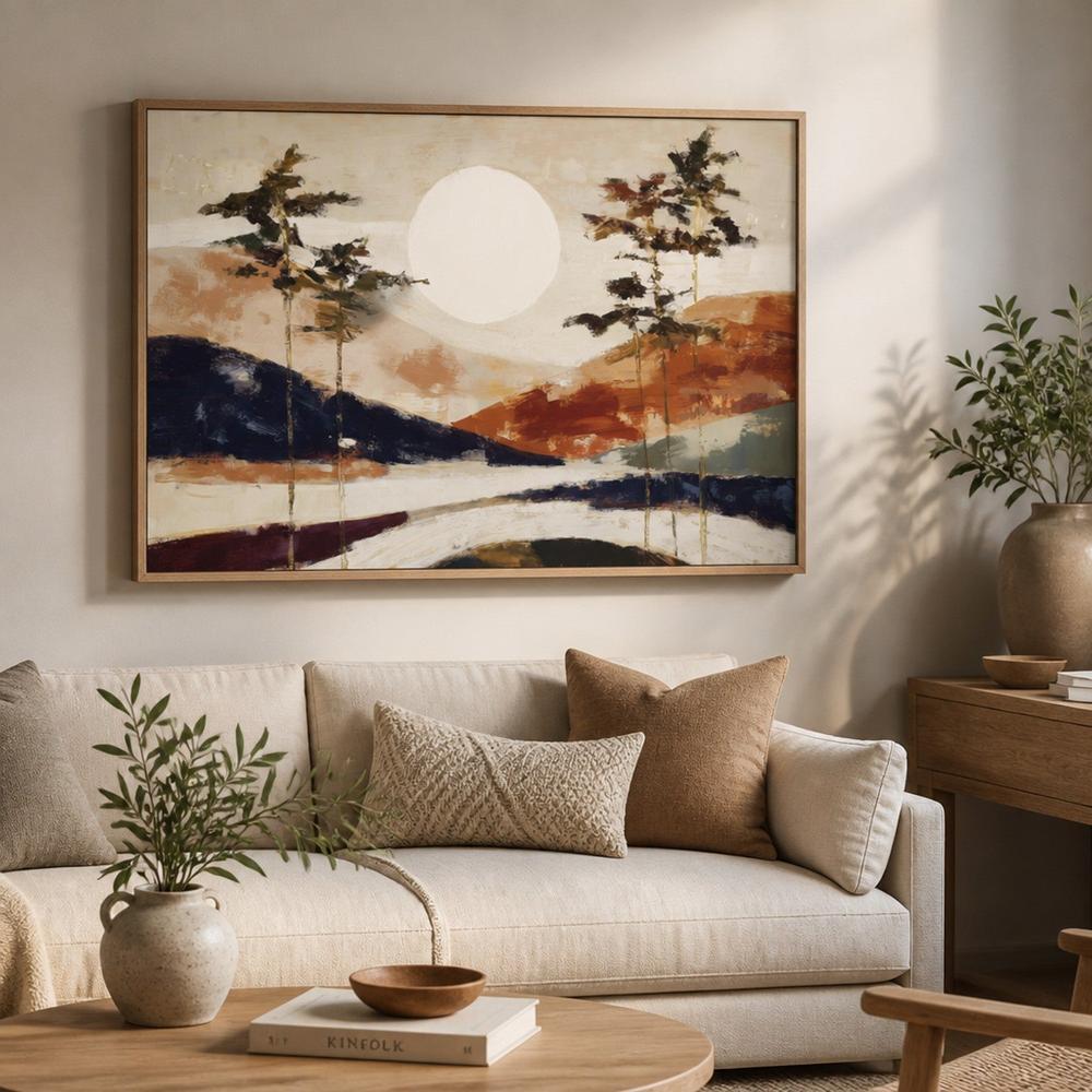 Japanese Mountain Landscape-by-Chromatic Storm Studio-wall-art-print-canvas-poster-framed-Gioia