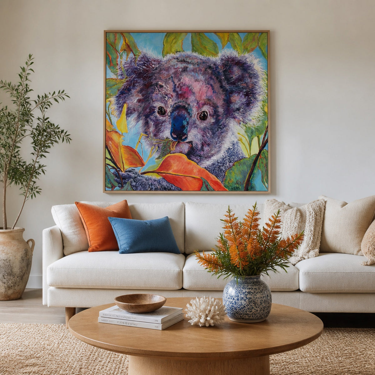 Koala Love scan-by-Sharon DeSailly-wall-art-print-canvas-poster-framed-Gioia