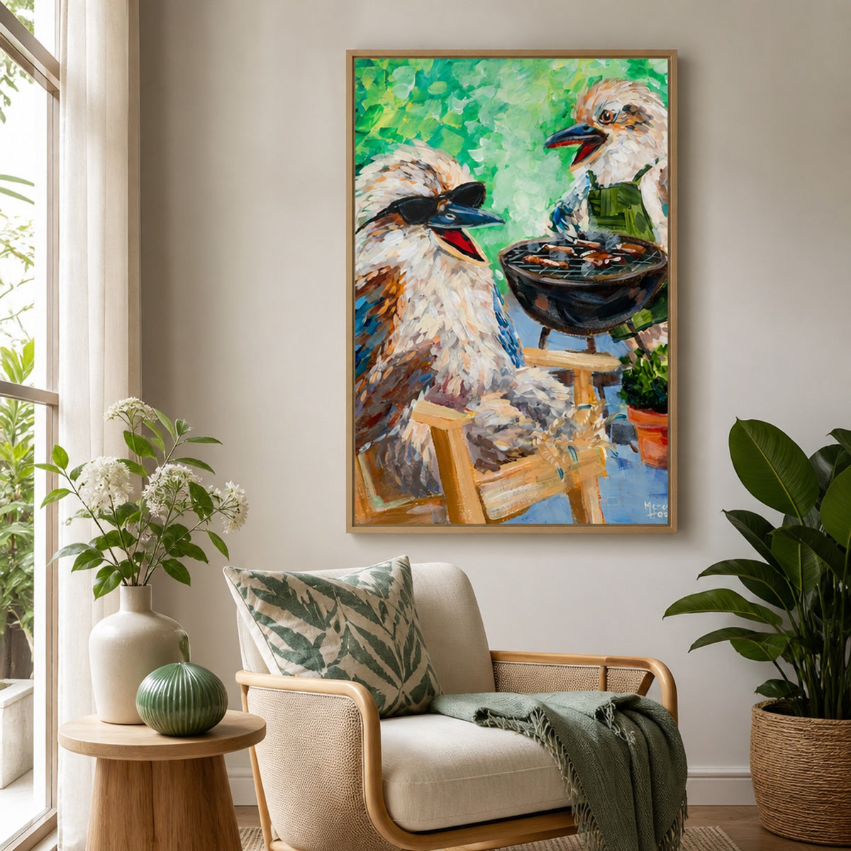 Kookaburra Day Off-by-Meredith Howse-wall-art-print-canvas-poster-framed-Gioia