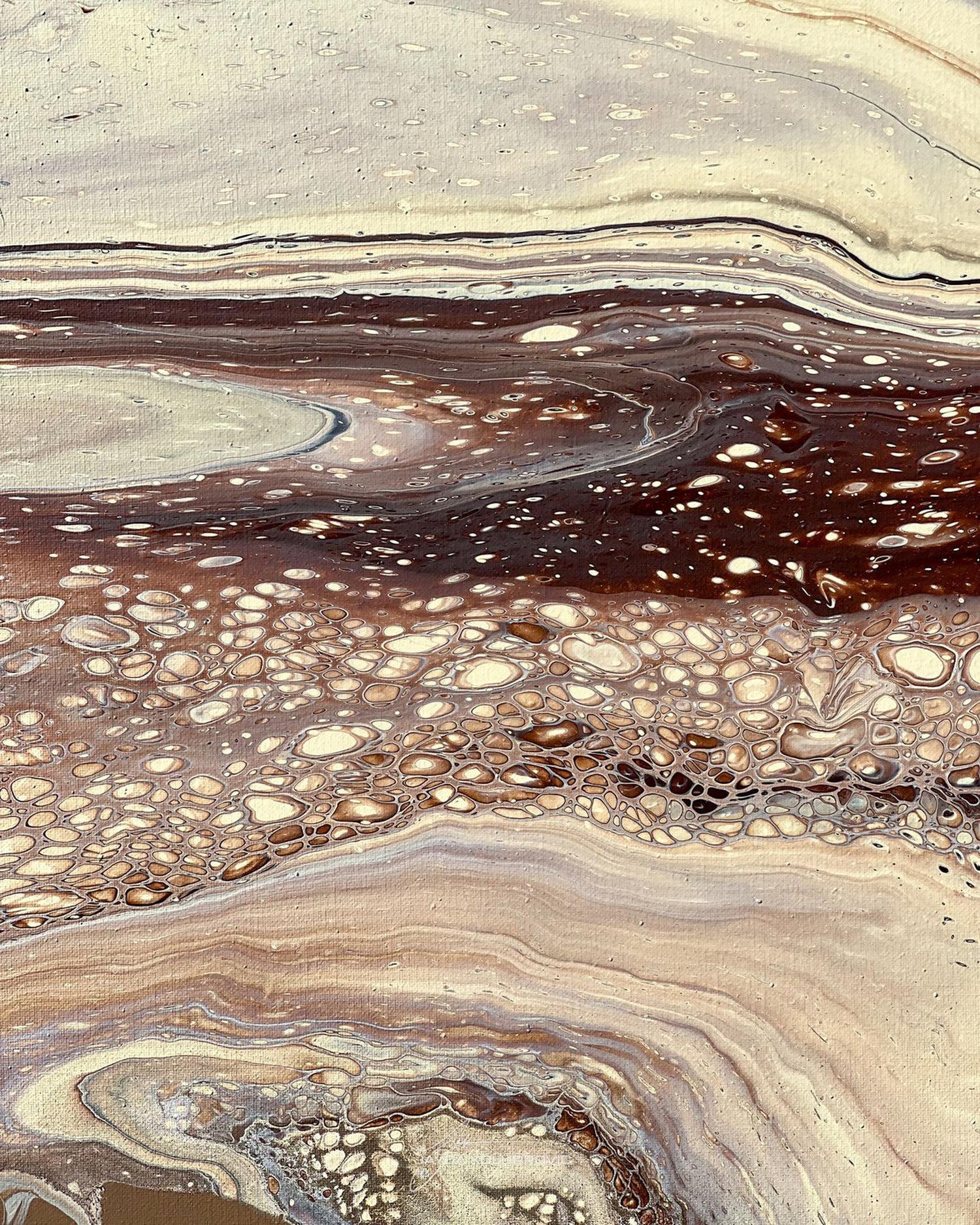 Sahara Whispers, Original Mixed Media By Jayda Koludrovic