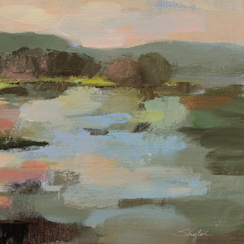 Landscape at Spring Dawn-by-Silvia Vassileva-wall-art-print-canvas-poster-framed-Gioia